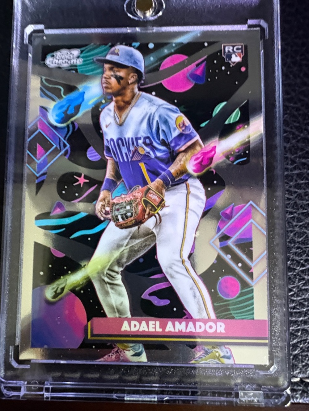 Adael Amador Colorado Rockies Topps Chrome Rookie Card